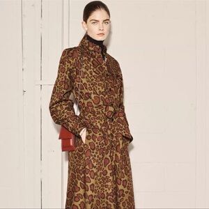 Zara limited edition printed dress trench coat NWT